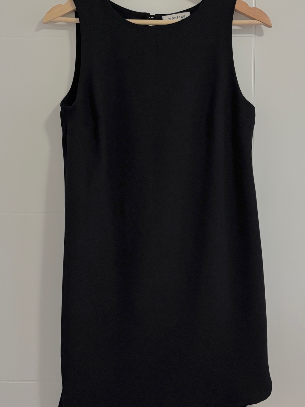 Monteau Black Sleeveless Mini Shift Dress